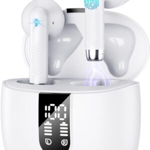 Wireless Earbud Bluetooth 5.3 Headphones with Clear Sound, 40H Playtime, Sport Earbud Touch Control with LED Digital Display, IP7 Waterproof Bluetooth Earphones Built-in Mic for Android iOS Workout