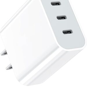 USB C Charger, Amoner 35W 3-Port iPhone Fast Charger Block, iPhone Cube Adapter with PD 3.0 Power Delivery Compatible with iPhone 15/15 Pro/14/13/12/11/SE/XS, Galaxy, Pixel 4/3 and More