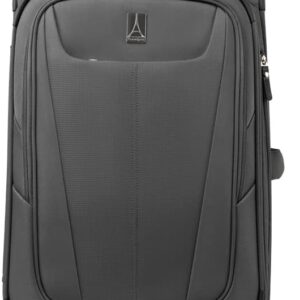 Travelpro Maxlite 5 Softside Expandable Carry on Luggage with 4 Spinner Wheels, Lightweight Suitcase, Men and Women, Shadow Grey, Carry On 21-Inch