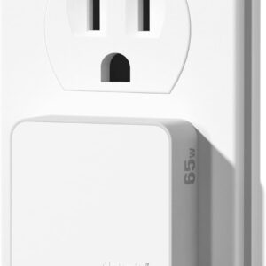 Nekmit USB C Charger, Thin Flat 65W GaN Fast Charger Block, 4-Ports Slim Type C Wall Charger Plug for MacBook Pro/Air/USB-C Laptop/iPhone 15/14 / iPad Pro/Galaxy and More