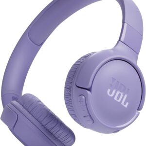 JBL Tune 520BT - Wireless On-Ear Headphones, Up to 57H battery life and speed charge, Lightweight, comfortable and foldable design, Hands-free calls with Voice Aware (Purple)