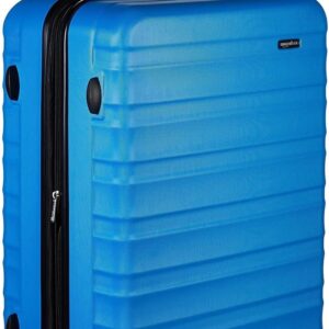Amazon Basics Expandable Hardside Carry-On Luggage, 28-inch Spinner with Four Spinner Wheels and Scratch-Resistant Surface, Light Blue