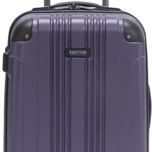 Kenneth Cole REACTION Out of Bounds Lightweight Hardshell 4-Wheel Spinner Luggage, Smokey Purple, 20-Inch Carry On