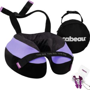 Cabeau The Neck's Evolution, TNE S3 Travel Neck Pillow Memory Foam Airplane Pillow - Neck Pillow with Attachment Straps - 360-Degree Support for Travel, Home, Office, and Gaming (Paris Lavender)
