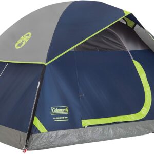 Coleman Sundome Camping Tent, 2/3/4/6 Person Dome Tent with Snag-Free Poles for Easy Setup in Under 10 Mins, Included Rainfly Blocks Wind & Rain, Tent for Camping, Festivals, Backyard, Sleepovers