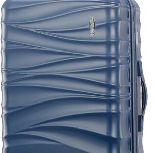 American Tourister Cascade Hardside Expandable Luggage Wheels, Slate Blue, 24-Inch Spinner