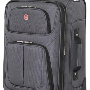 SwissGear Sion Softside Expandable Luggage, Dark Grey, Carry-On 21-Inch