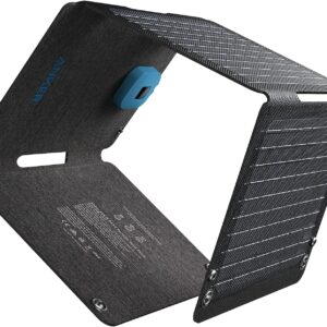 Anker Solix PS30 Solar Panel, 30W Foldable Portable Solar Charger, IP65 Water and Dust Resistance, Ultra-Fast Charging, Charges 2 Devices at Once, for Camping, Hiking, and Outdoor Activities.
